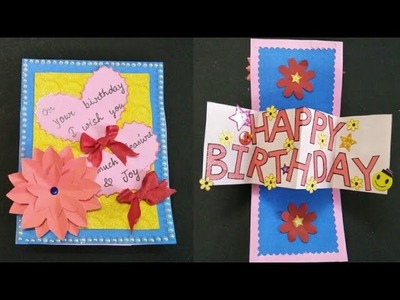 DIY Birthday Card.  Popup Birthday Card. Twist and Popup Birthday card