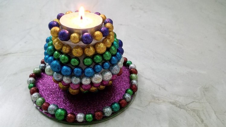 DIY Candle.Diya Holder For Diwali With Waste Material | Best Out Of Waste | CraftLas
