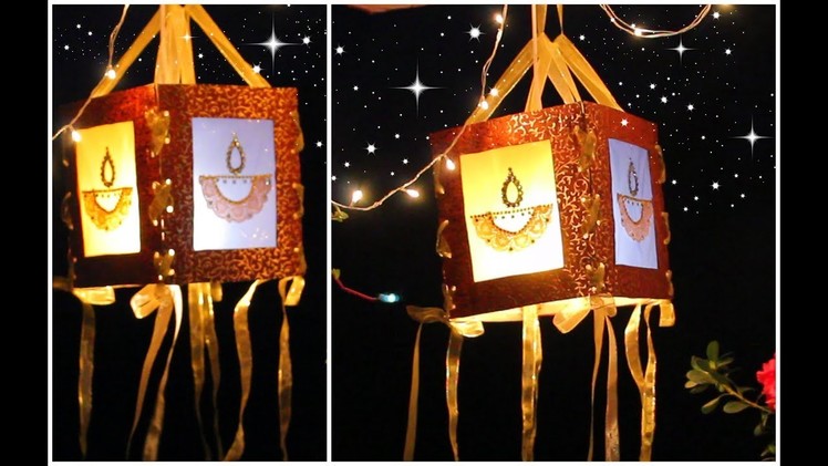 DIY Colourful Diwali Lantern. Dwali Home Decoration