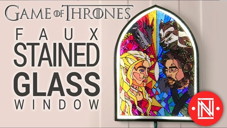DIY Daenerys & Jon Faux Stained Window