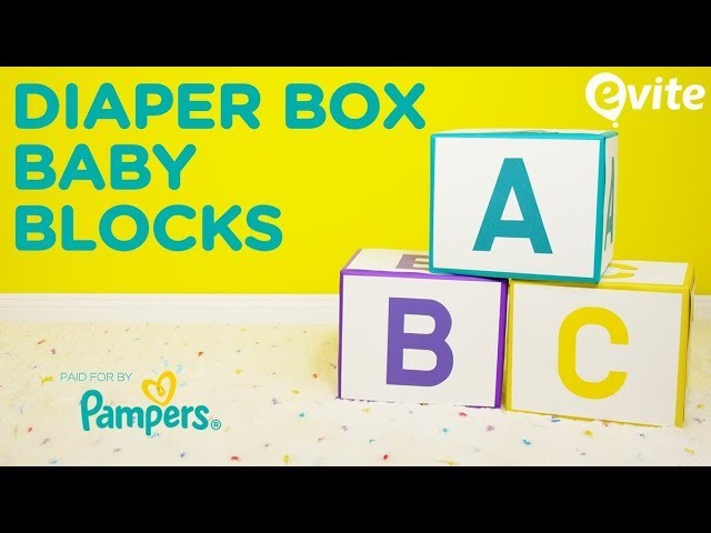 DIY Diaper Box Baby Blocks, Baby Shower Decorations, My ...