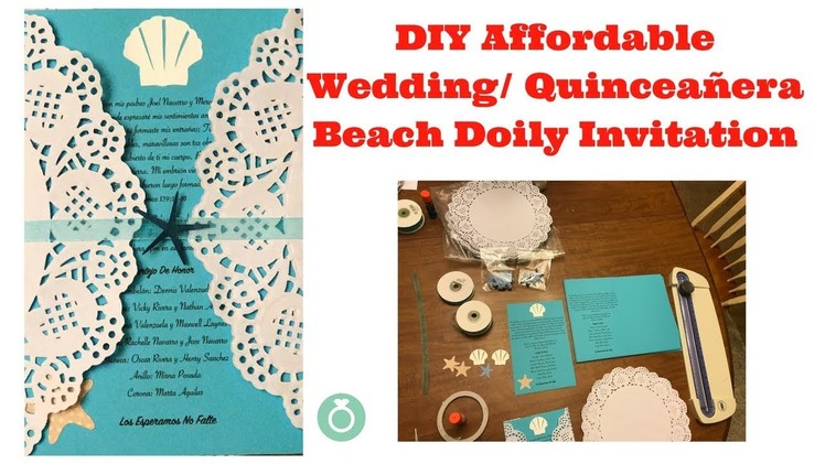 DIY Doily Beach Wedding, Quinceañera Invitations