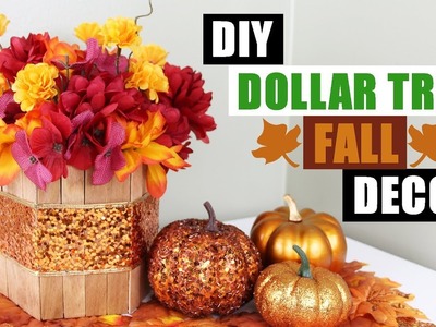 DIY DOLLAR TREE FALL FLORAL ARRANGEMENT Dollar Store DIY Fall Home Decor
