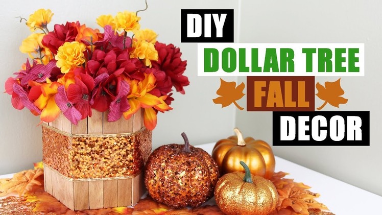 DIY DOLLAR TREE FALL FLORAL ARRANGEMENT Dollar Store DIY Fall Home Decor