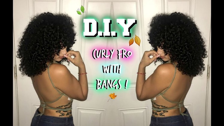 DIY EASY Curly Wig With Bangs No Sew ! | Ali Julia Hair