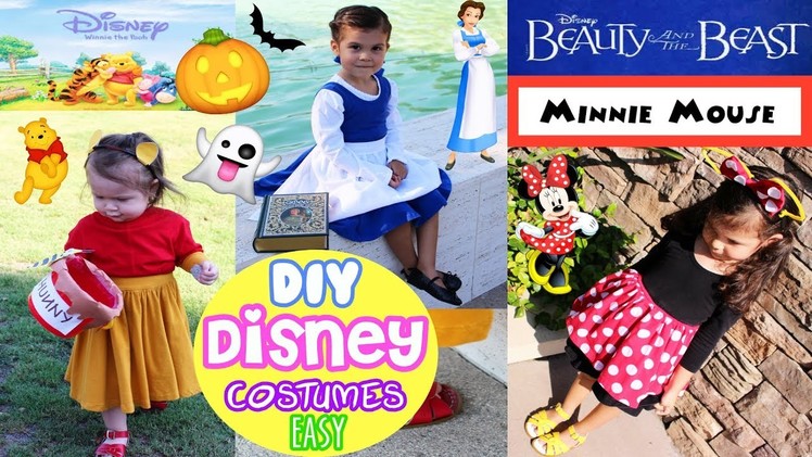 DIY EASY Kids Disney Character Halloween Costume Winnie The Pooh Minnie Mouse, Disney Princess Belle
