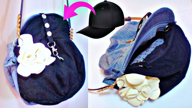 DIY Easy No Sew Bag from Old Caps (Upcycling Old Caps)