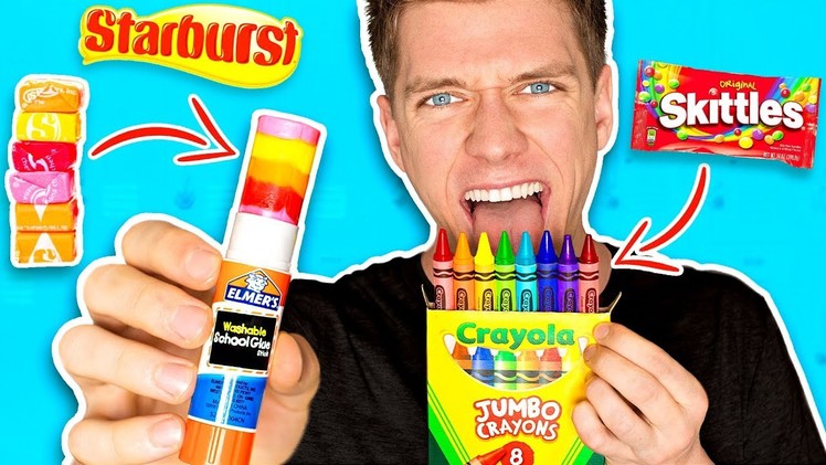 DIY Edible School Supplies!!! *FUNNY PRANKS* Back To School! Learn How To Prank using Candy & Food