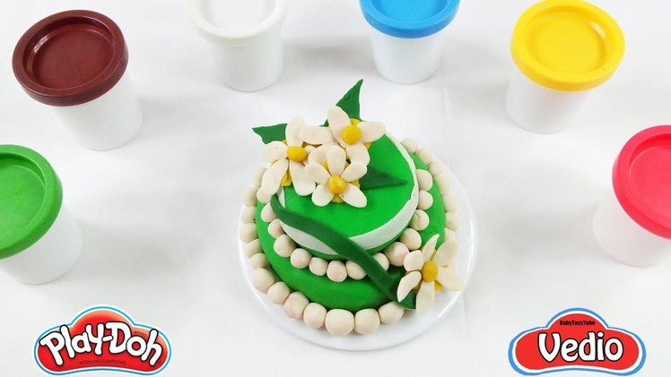 DIY Fondant Cake - How to Make Rainbow Play Doh Cake Play Doh Surprise Cake Play Doh Food Kitchen ????