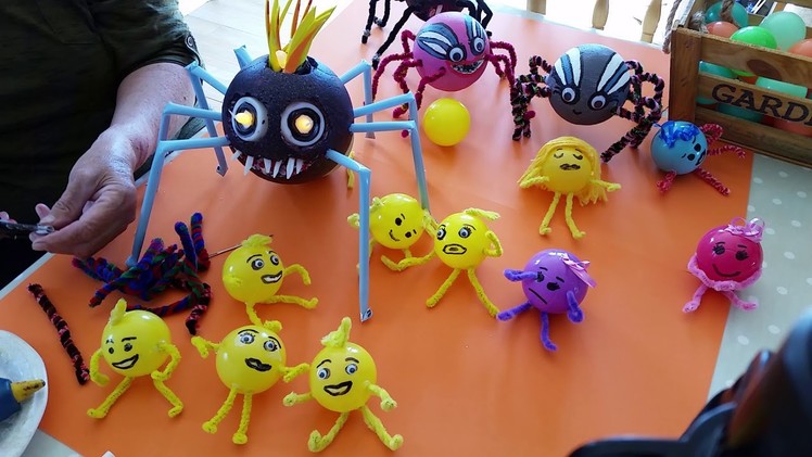 DIY Halloween Emoji`s and scary Spider