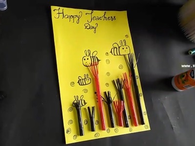 DIY Last minute Teacher's Day Card Making Idea - Happy Teacher's Day