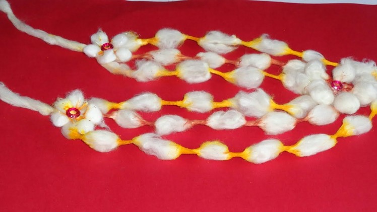 DIY- Making Cotton garland at home