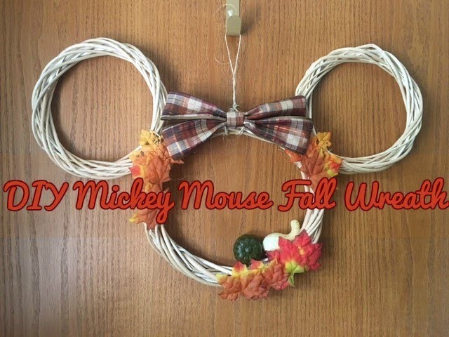 DIY Mickey Mouse Fall Wreath | Dollar Tree | $6