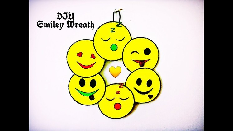 DIY - Mini Smiley Wreath ( Super Easy & Cute Wall Decor Ideas ) | Karthika Loves DIY