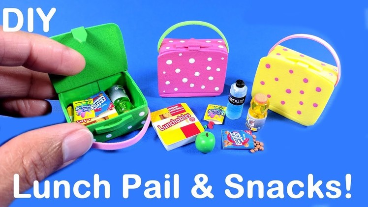 DIY Miniature Lunch Pail Bag with School Snacks - Lunchables, Fruit Snacks, & Cookies