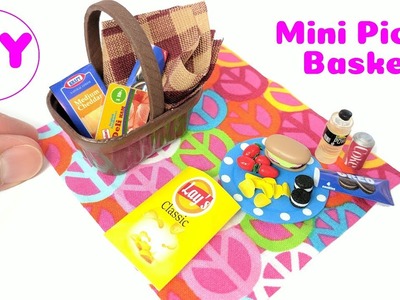 DIY Miniature Picnic Basket with Snacks: Lays Potato Chips, Oreo Cookies, & More!