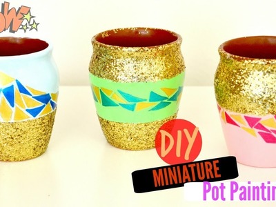 DIY: Miniature Pot Painting I Room Decor I Ankinish creations