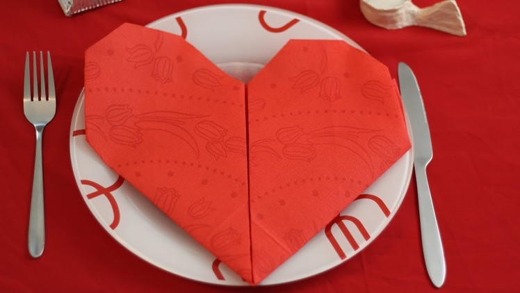 DIY Napkins Origami Heart ❤ (Table Decoration)