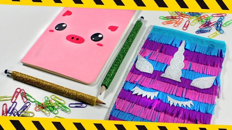 DIY Notebooks For Back To School | Unicorn And Kawaii School Supplies