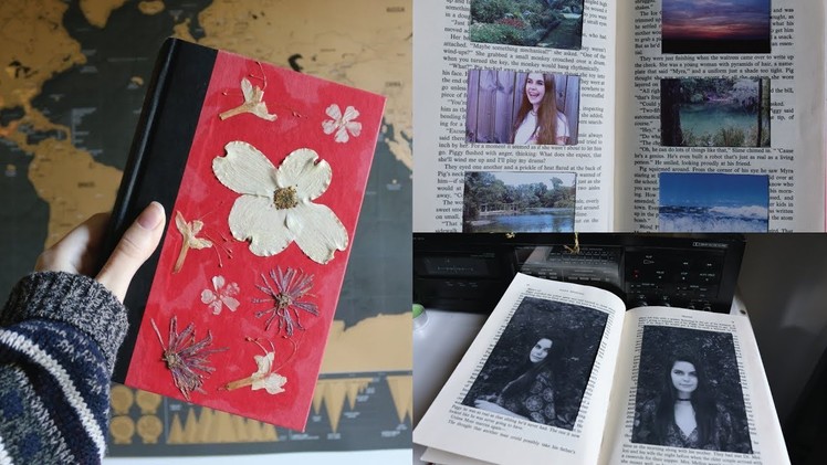 DIY old book photo album
