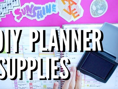 DIY PLANNER Supplies With Things You Can Find At Home!! Pen Holder, Bookmark, Stamps