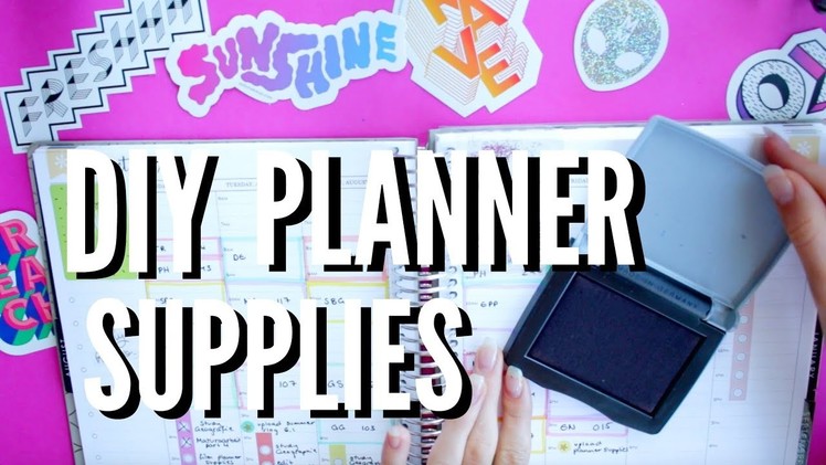 DIY PLANNER Supplies With Things You Can Find At Home!! Pen Holder, Bookmark, Stamps