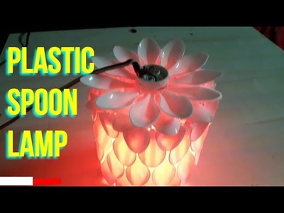 DIY PLASTIC SPOON LAMP | How to make DIY lamp made from plastic spoons