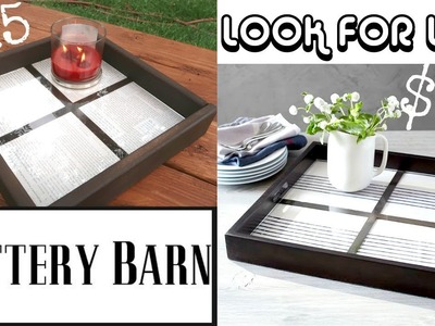 DIY POTTERY BARN INSPIRED | WOOD FRAMED TEXTILE TRAY | LOOK FOR LESS DIY
