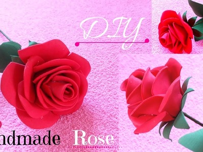 DIY Realistic Rose - Using FOAM SHEET - Creative and Unique By Maya Kalista !