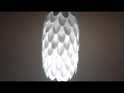 DIY ROOM DECOR!  Plastic Spoon Lamp For DIY Amazing Diwali.Christmas Home Decoration Ideas Easily