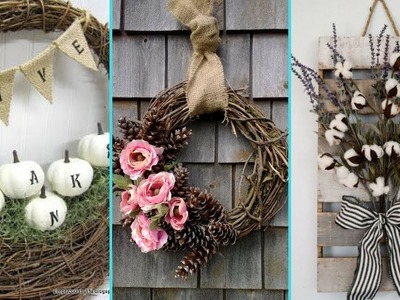 ❤ DIY Shabby Chic style Fall Wreath decor Ideas ❤| Home decor & Interior design | Flamingo Mango