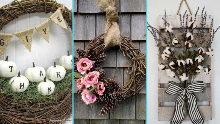 ❤ DIY Shabby Chic style Fall Wreath decor Ideas ❤| Home decor & Interior design | Flamingo Mango