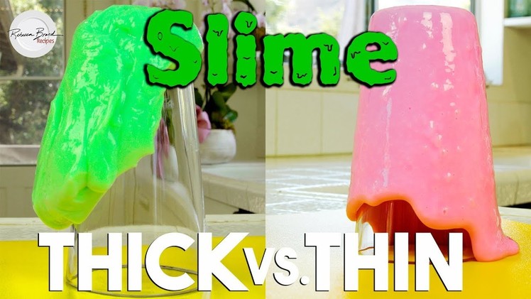 DIY SLIME -- NO MESS  NO SHOPPING | 2 Recipes for Thick and Thin |  GLOSSY | SLIMEY SLIME