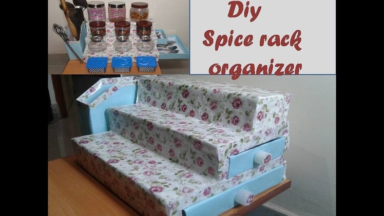 DIY spice organizer for kitchen- kitchen organization Idea. multipurpose storage kitchen organizer