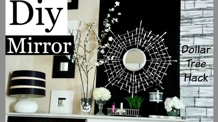 DIY Starburst Mirror Quick and Easy Using Dollar Store Items!