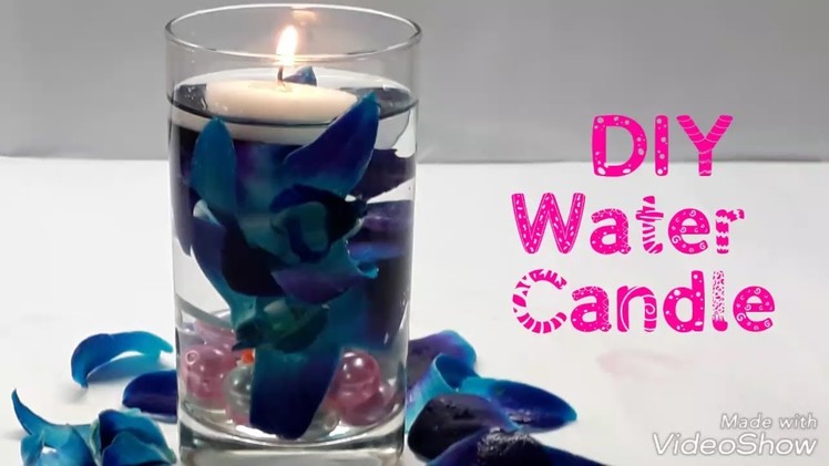 DIY Water Candle Centrepiece. How to Make water candles at home. Vase centrepiece. Simple and Easy.