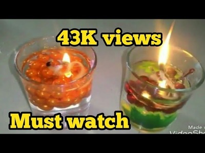 DIY Water candle diwali decoration ideas simple easy