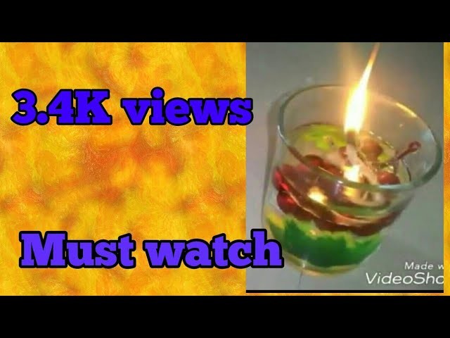 DIY water candle for diwali easy simple diwali decoration ideas