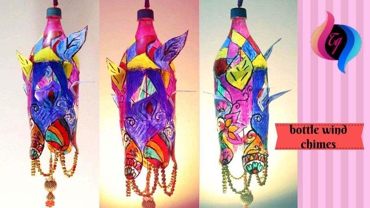 Diy wind chime out of plastic bottle -Making crafts with plastic bottles step by step