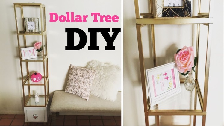 Dollar tree DIY.Glass shelf unit collab with coupontoprovide