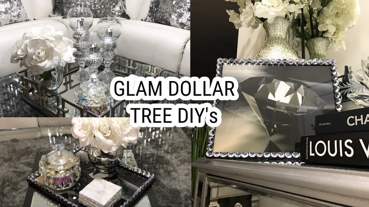 Dollar Tree DIY Home Decor Ideas | Glam Mirror Coffee Table Decor