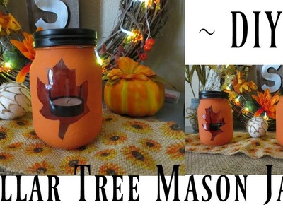 Dollar Tree DIY Mason Tea Light Jars | Great For Any Place You Want To Add Some Fall Decor
