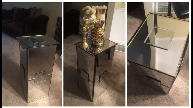 Dollar Tree DIY: ????Mirrored End Table.Stand????