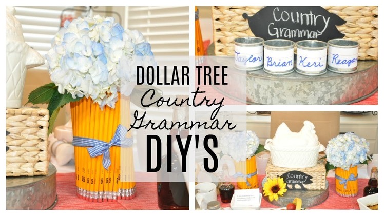 Dollar Tree DIY : Pencil Floral Arrangement & Custom Napkin Rings