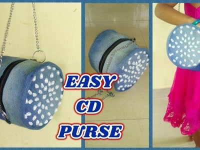 EASY DIY CD PURSE FROM OLD CD