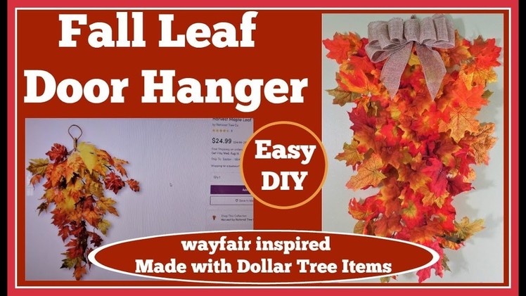 Fall ????Leaf Teardrop Door Hanger ????DIY inspired by an item on Wayfair.