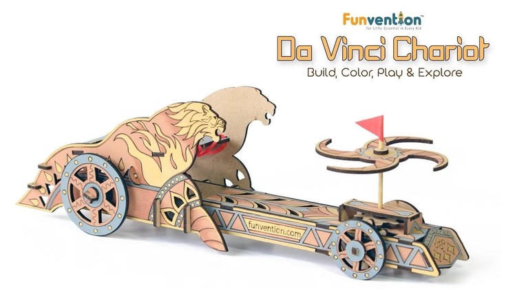 Funvention Da Vinci Chariot DIY Mechanical Model Science Educational Toy for Bahubali Fans