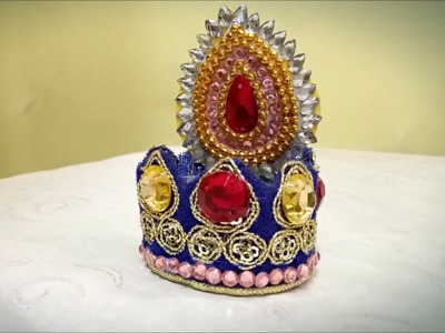 How to make Mukut for Lord Ganesha || DIY||