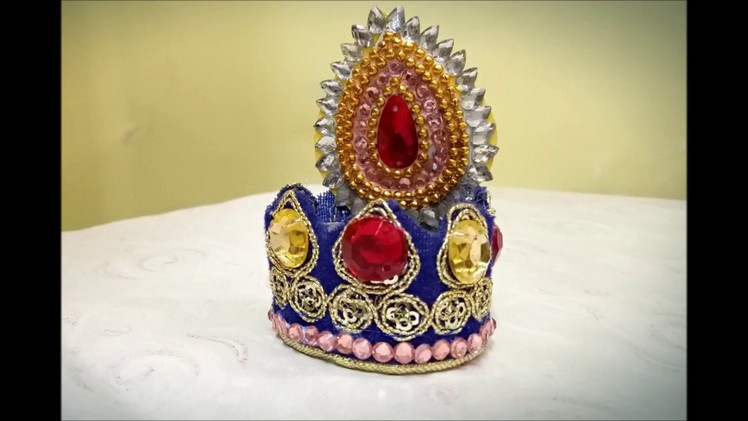 How to make Mukut for Lord Ganesha || DIY||