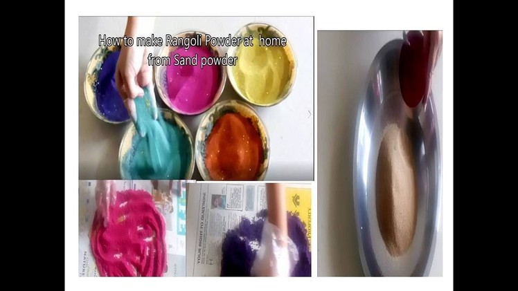 How to make rangoli colors at home| DIY Rangoli colors using sand